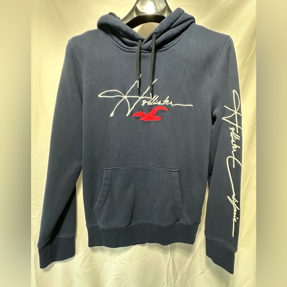 HOLLISTER Men’s  Embroidered Pullover Hoodie Shirt Sweat Shirt